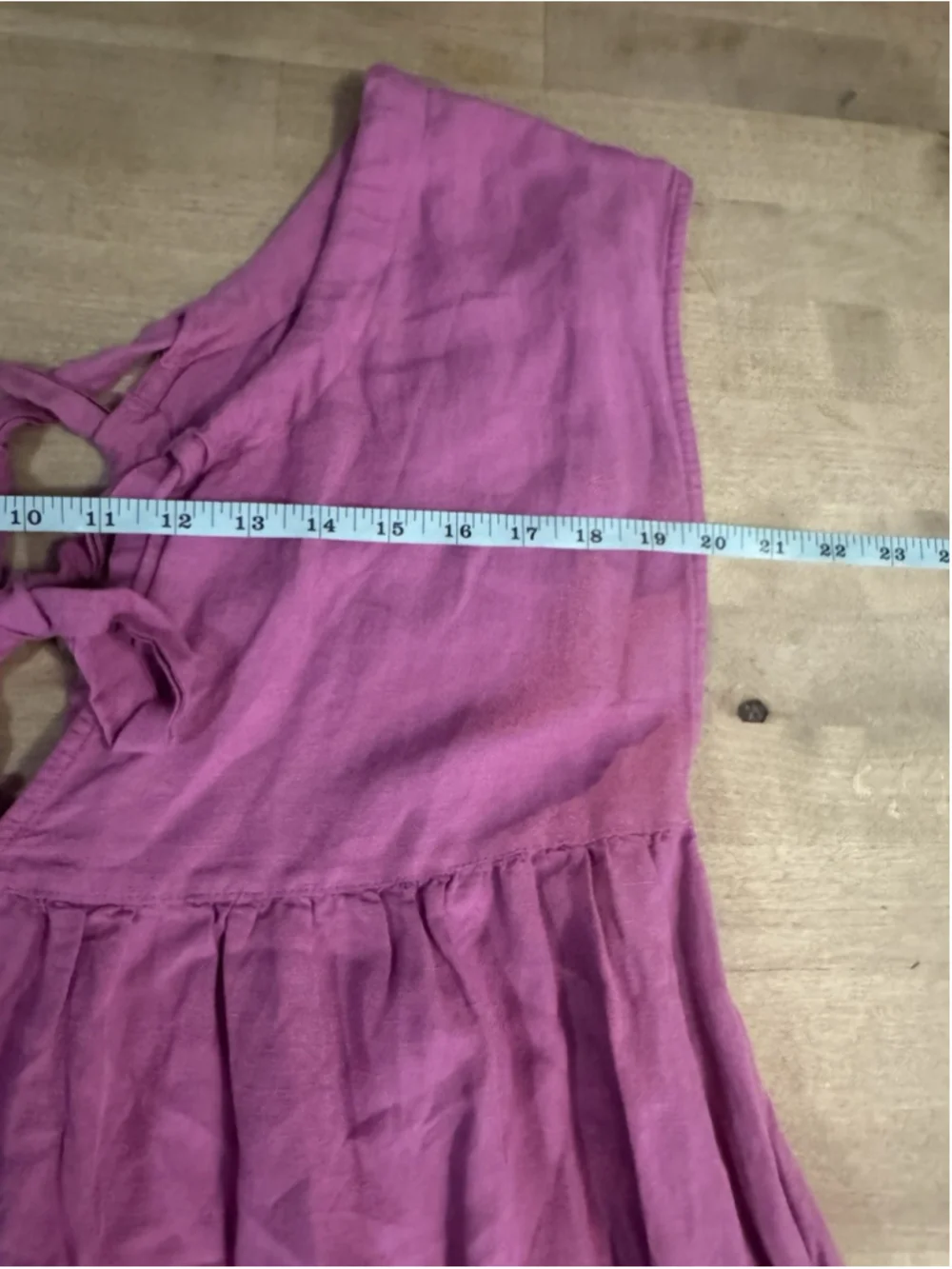 Free People Pink Orchid Linen Mini Olivia Babydoll Dress S